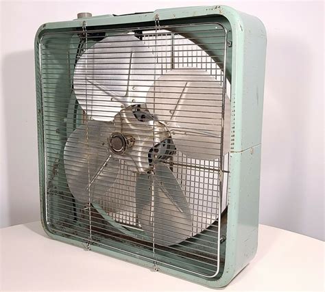 metal box fan blade rubbing motor antique|old box fans for sale.